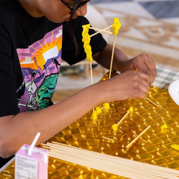 Workshop with young people at Wentworth Woodhouse. Photograph: Jules Lister
