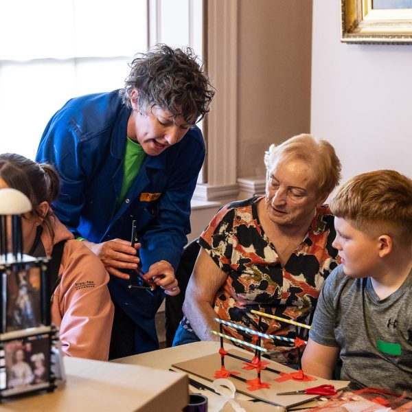 Workshop with young people at Clifton Park Museum. Photograph: Jules Lister